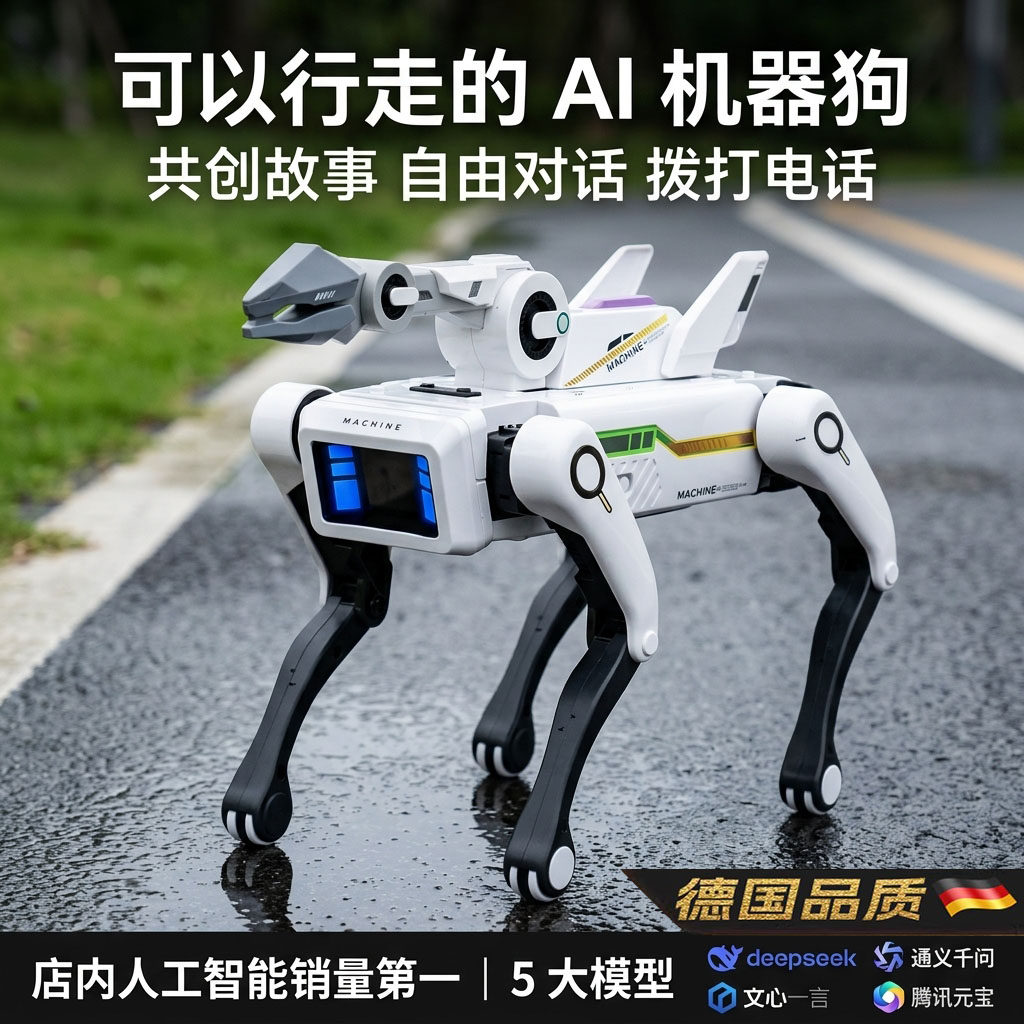 德国ai人工智能机器狗2026新款机械遥控可对话机器玩具生日礼物