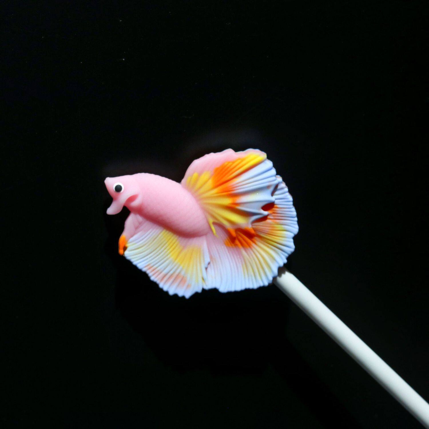 新款仿真造型逗鱼棒家用观赏斗鱼趣味互动训练用具