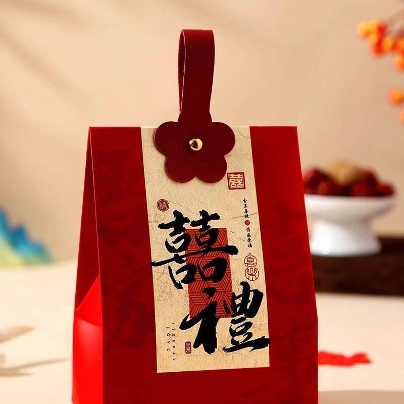 喜糖盒结婚喜糖袋婚礼伴手礼高级感糖果包装盒空盒子手提礼盒纸盒