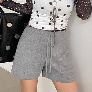 Annie Rise White Jogger Shorts High