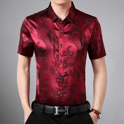 Tailored Black Button Shirt Men Wrinkle Resistant Breathable