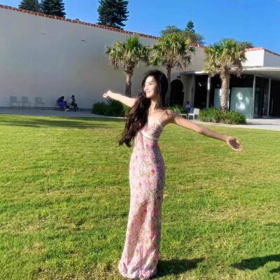 Emily Maxi Dress Pink Floral