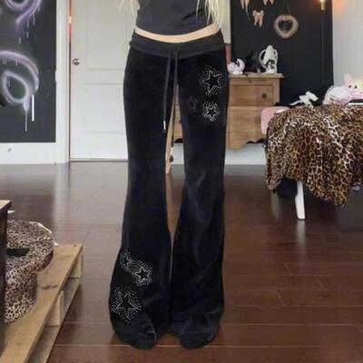 Women fitted leggings Gothic floral pattern Pilates flared