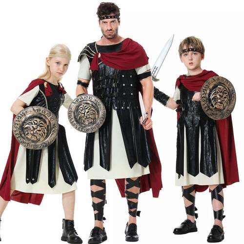 Menswear Halloween Costume Set Ancient Greek Roman Spartan
