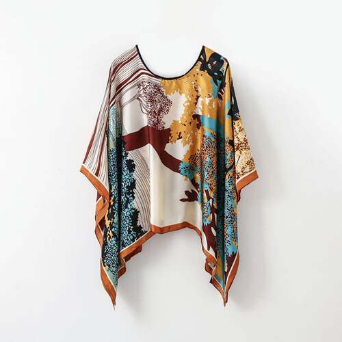 Floral Leopard Print Boho Scarf Casual Fashionable Shawl