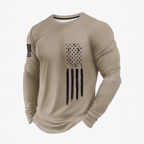 Men's 2026 fashion long-sleeved T-shirt, American street