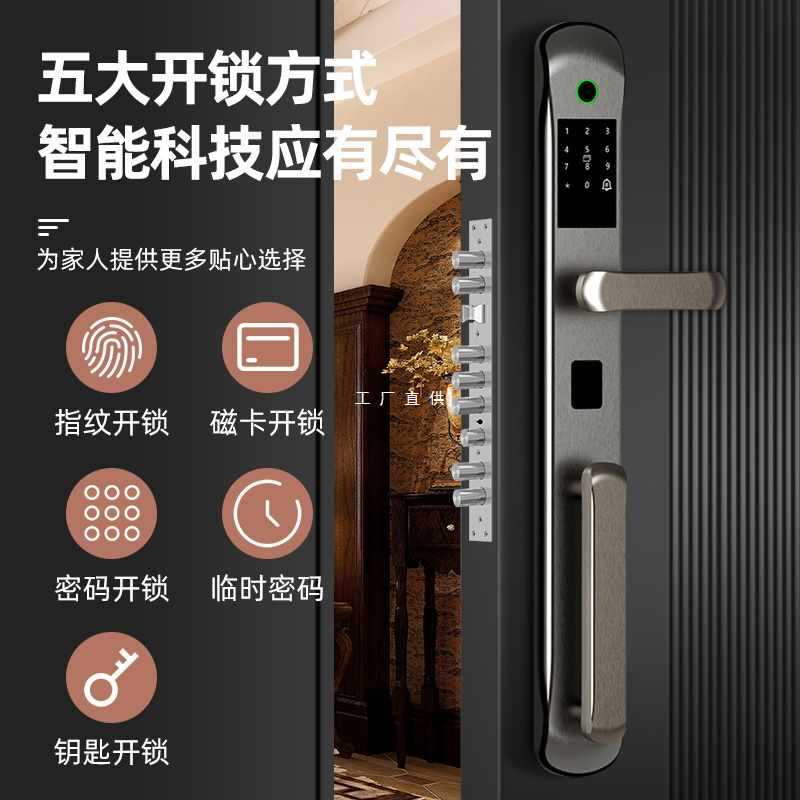 双开门户外防水指纹密码智能锁