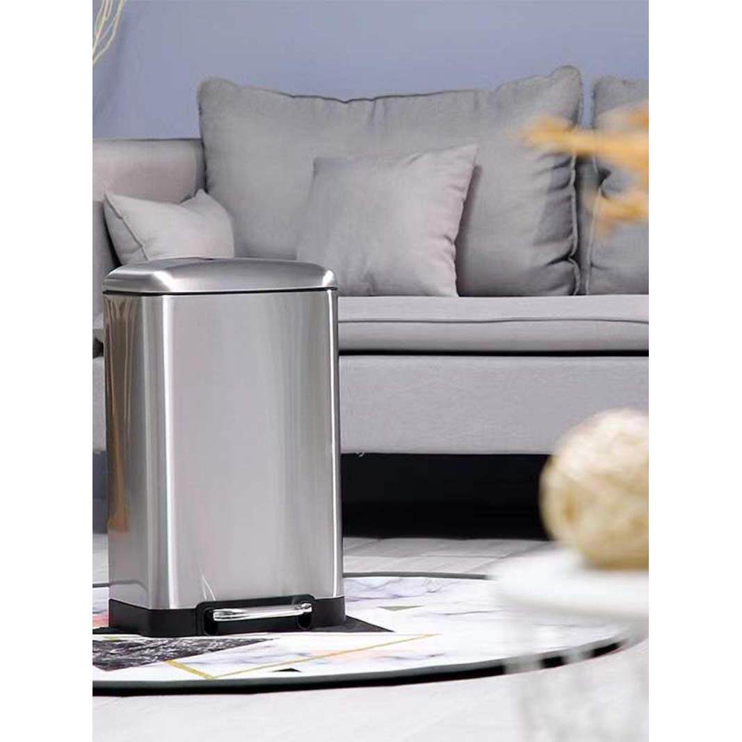 厨房垃圾桶家用大容量大号不锈钢脚踏带盖客厅酒店商用脚踩高新品