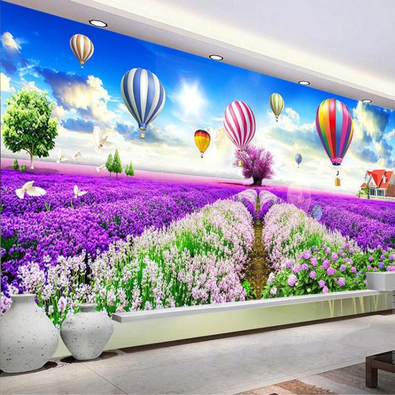 钻石画满钻卧室风景热气球钻石绣新款客厅5D砖石画薰衣草婚庆