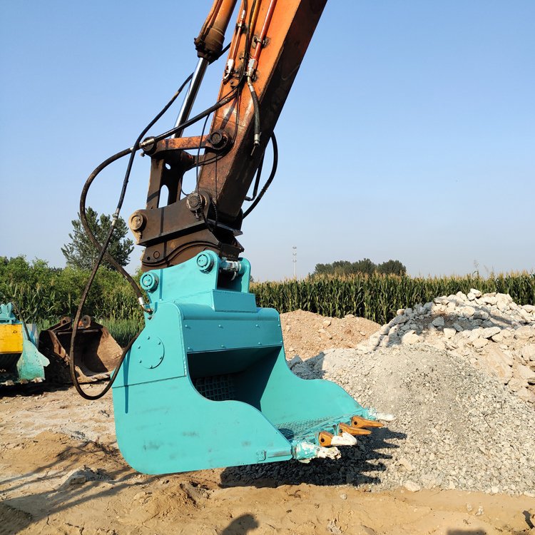 矿用液压多功能颚式挖机破碎斗 建筑施工混凝土大型石块磨碎斗