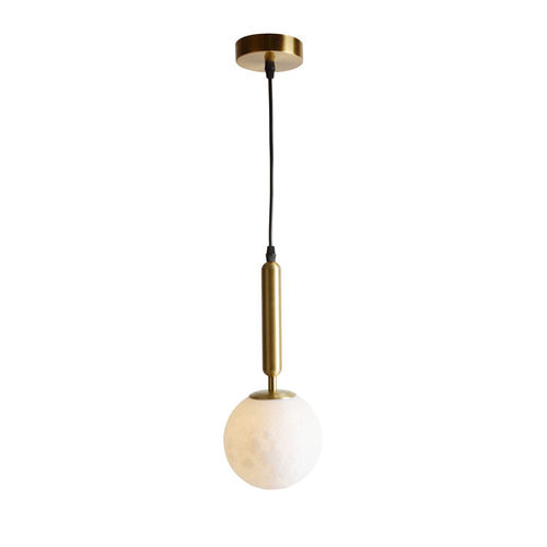 现代简约3D打印月球吊灯奶油风卧室餐厅书房吊灯圆球星球led吊灯