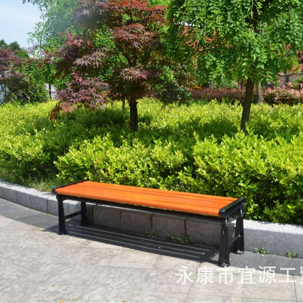 厂家批发实木塑木公园椅户外椅子排椅休闲园林椅广场小区等候椅