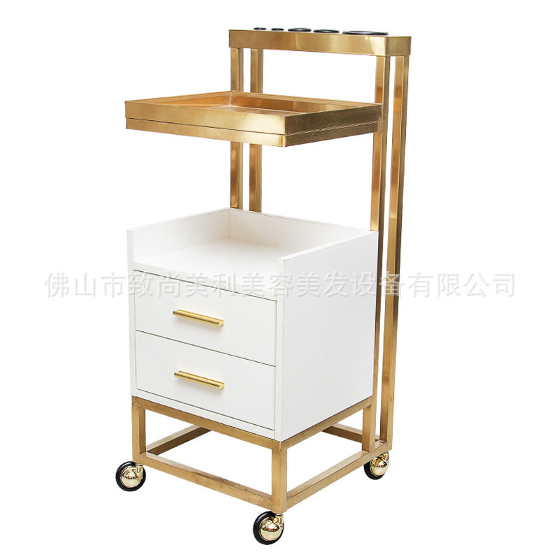 不锈钢美发店工具柜理发店工具台剪发柜子发廊专用推车染烫工具车
