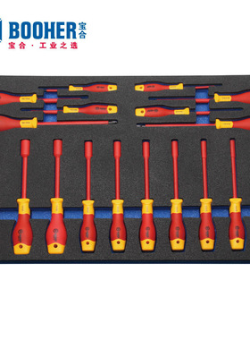 Booher宝合绝缘套装工具 BH0200610 18件VDE绝缘旋具组套