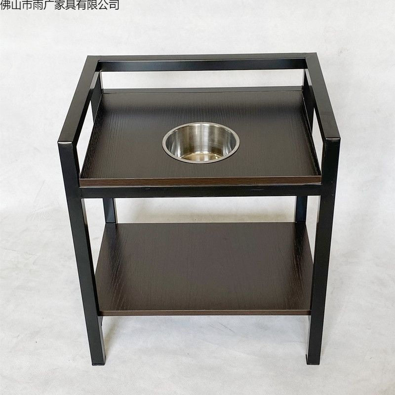 麻将桌专用茶几水杯架麻将馆钢木茶几高档茶几麻将机茶杯架边几