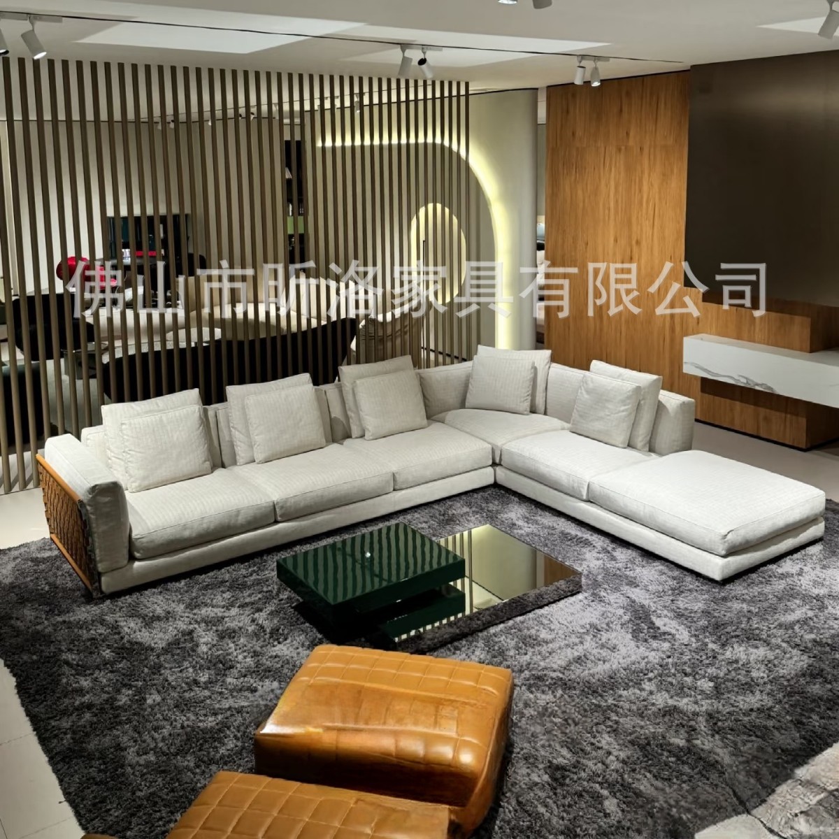 flexform编织沙发意式极简别墅大平层大户客厅轻奢设计师定制沙发