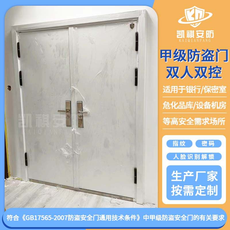可非标生产甲级双锁对开防盗门 指纹密码锁智能防盗危化品仓库门