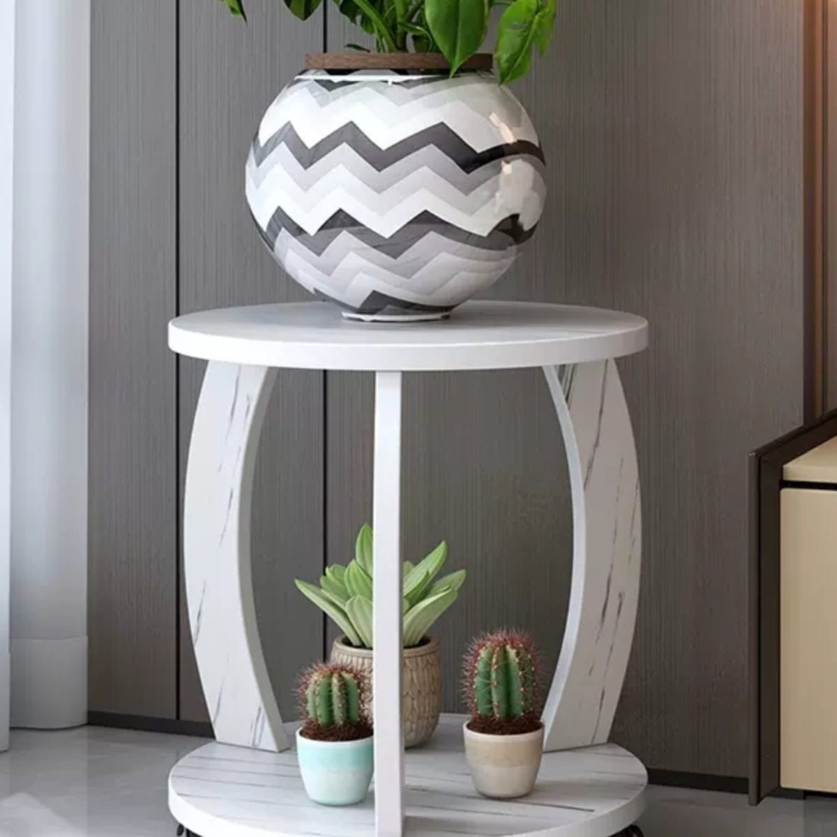 花架子客厅落地式可移动带轮室内简约阳台多层花架置物架花盆托架