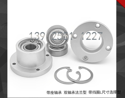 BFP02 03 04 06带座双轴承法兰型带挡圈尺寸选择型深沟球轴承支座