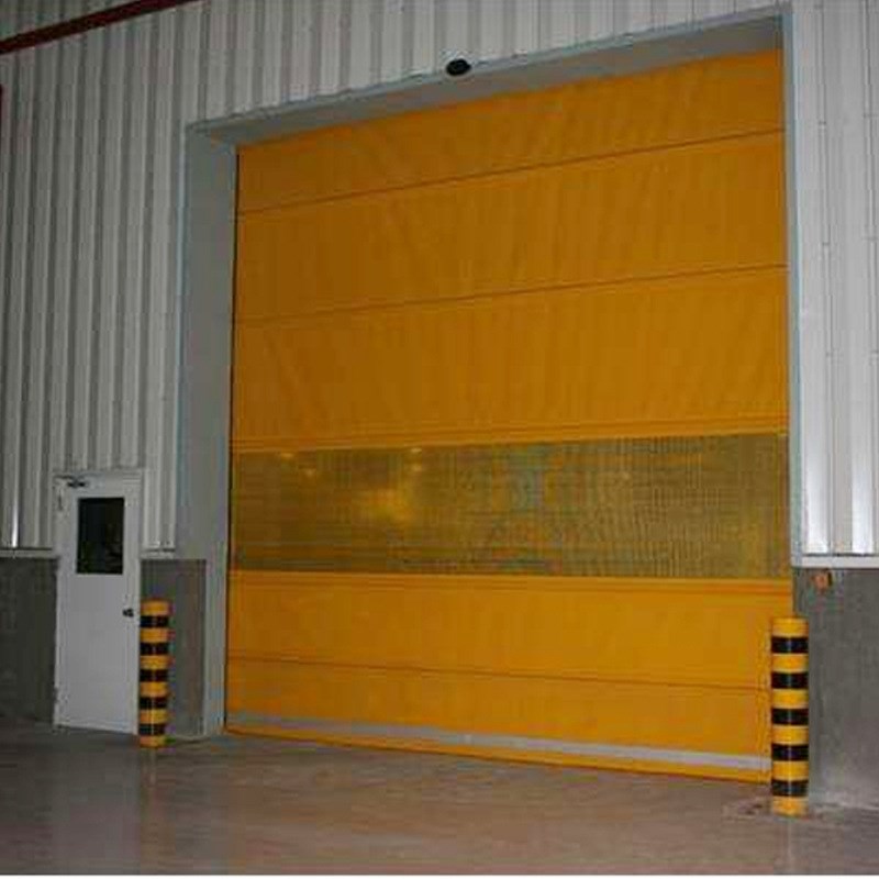 厂家供应 工业提升门安装快速卷帘门堆积门 PVC快速提升门