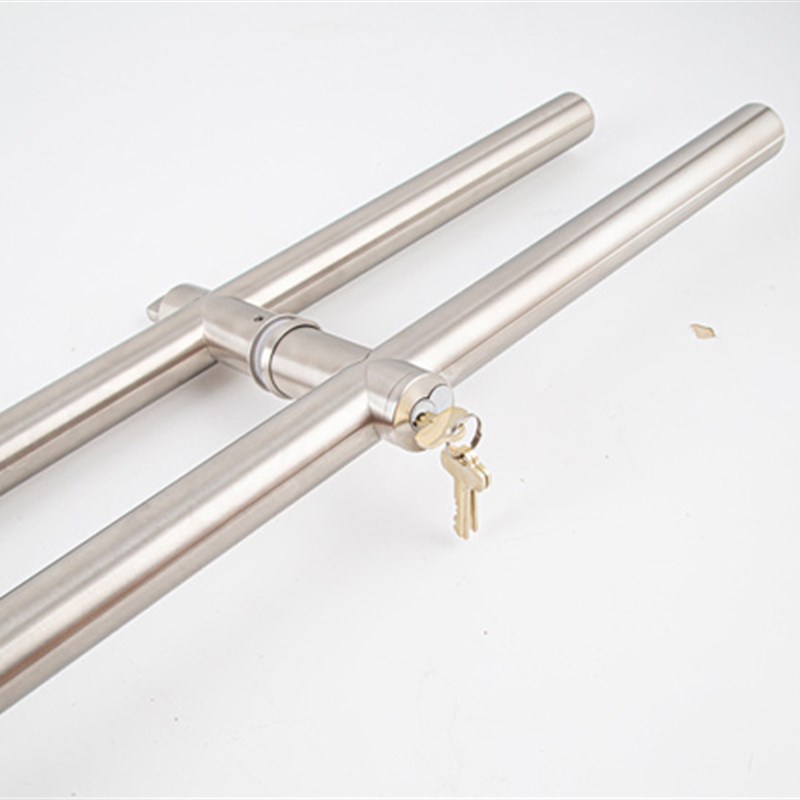 玻璃门拉手锁 带锁的大拉手 不锈钢拉手锁 锁拉手