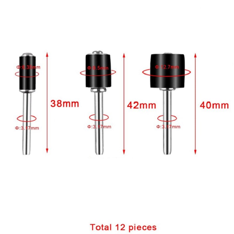 132PC砂圈套装 砂筒芯轴砂纸圈橡胶打磨套装 电磨吊磨机配件
