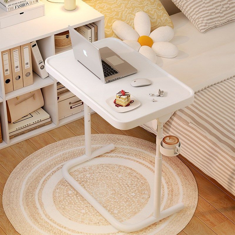 可移动儿童学习桌学生家用桌子简易书桌可升降床边桌小学生升降桌