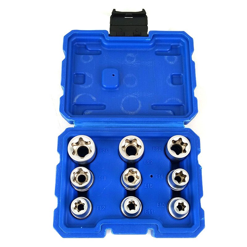 厂家直销 新款E型套筒组套 9PC 1/2" E-SOCKET SET