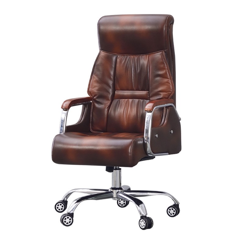 办公椅子电脑椅家用可躺人体工程学书房椅升降转椅搁脚真皮老板椅