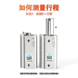 小型气动薄型气缸ACQS/CDQ2B50/63/80/40*100-15-20X25*35*40