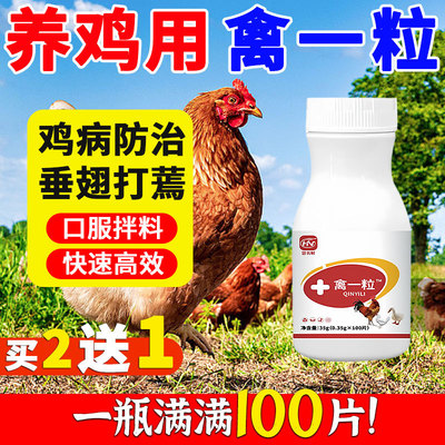 禽一粒片正品养鸡病防治专用家禽小鸡鸭鹅感拉咳冒嗽稀特效救命药