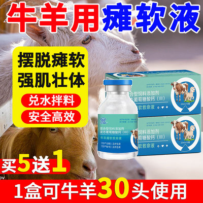 牛羊瘫软救命强壮液兽用葡萄糖酸钙产后瘫痪微量元素特效孕畜可用