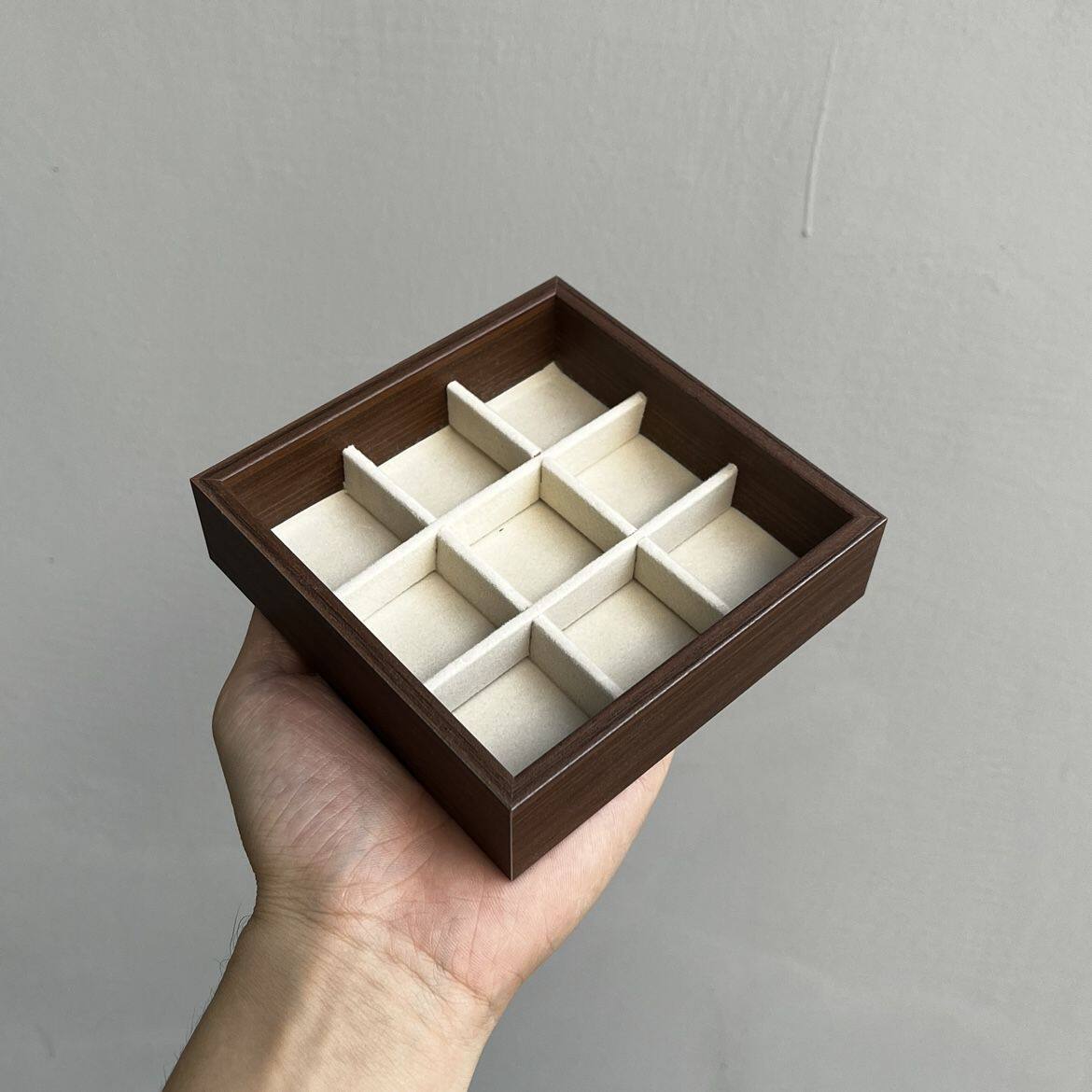绒布首饰展示托盘大容量陈列手串戒指耳钉项链饰品收纳盒