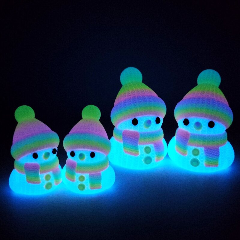 夜光编织雪人3D打印摆件春节圣诞礼品发光彩虹创意玩具礼物