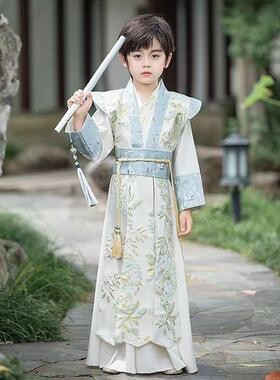 男童汉服春秋儿童古装国学服男孩古风帅气国风演出服少爷唐装2025