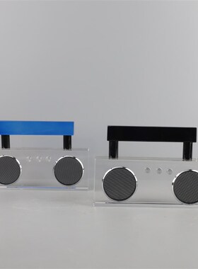 现代简约复古收音机m水晶摆饰办公室客厅书房电视柜茶几家居装饰