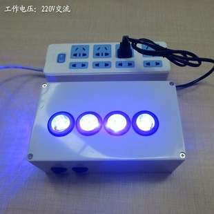 24瓦45c0 照射化学液体用光源光学科研实 465nm蓝光四孔光反应器