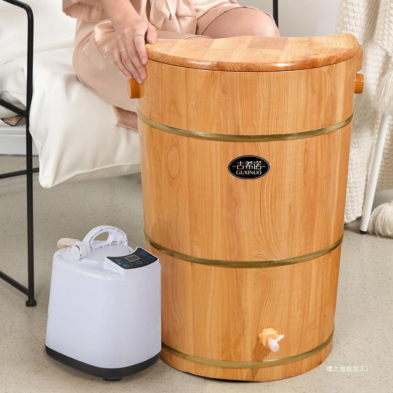 熏蒸泡脚桶木桶洗脚o盆香柏木高深蒸脚桶蒸汽足浴盆其他泡脚盆