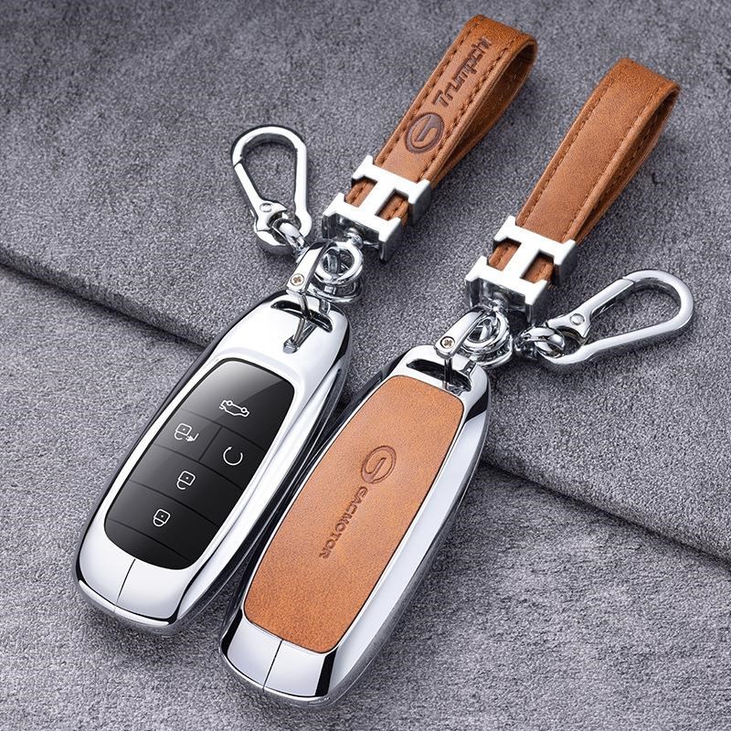 适用广汽a传祺GS4plus钥匙套gs3 ga6 gs5 gs7 GS8gm8汽车钥匙包扣