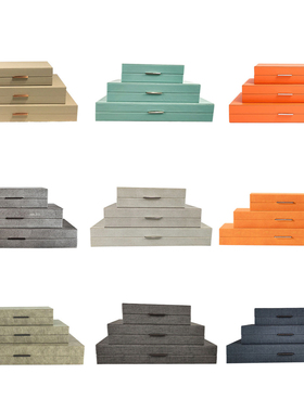 新中式现代简约样板房间首饰盒摆件F售楼处家居卖场收纳储物装饰