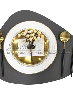 现代简约西餐盘套装样板房餐x具摆台客厅餐桌摆件轻奢盘子桌面软