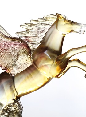 琉璃飞马创意摆件居m家客厅酒柜装饰品新店开业送老板好友高档礼