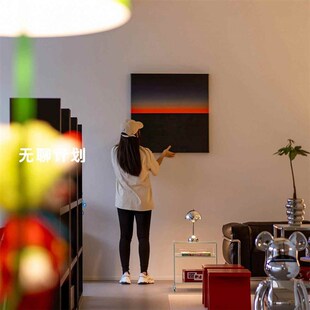 定做聊壁计划渐变日出挂画无高级感饰画客厅代关S简现约装玄画无