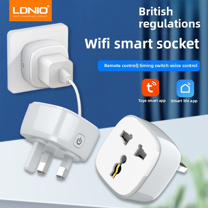 标准智能Wifi插k座香港远程应用程序控制Tuya定时插座USB充电家香