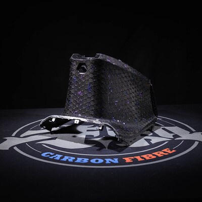 九号电动车E300P杂物箱中护F板蜂窝紫箔碳纤维PP件黑件