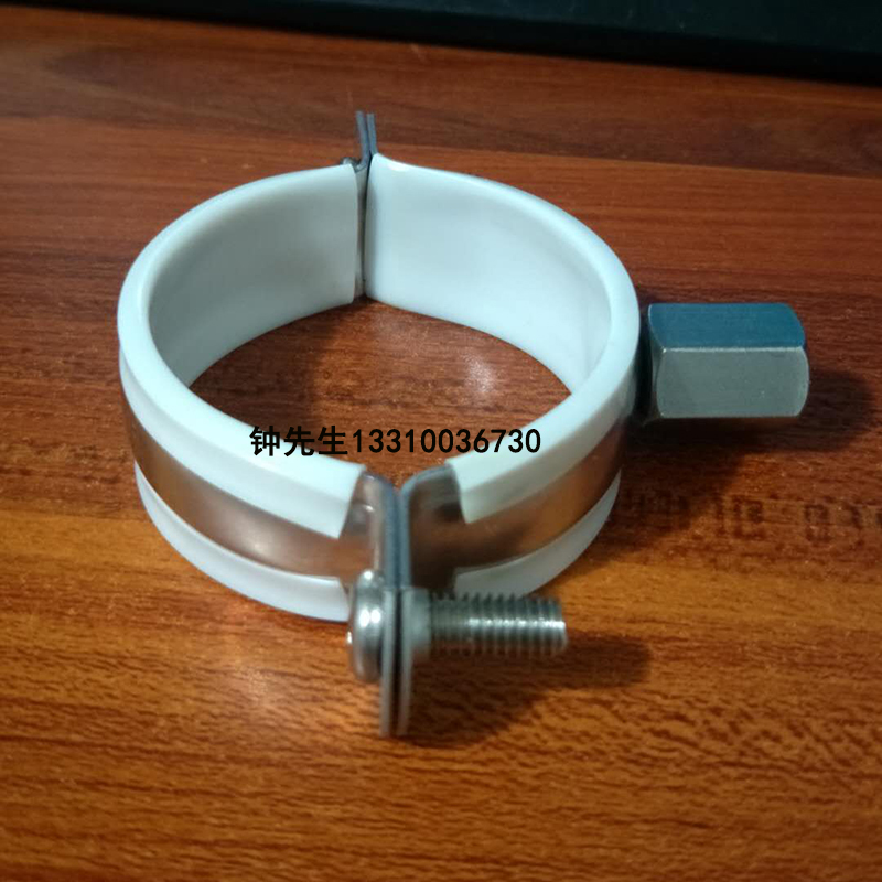 304不锈钢管卡金属吊卡固定PvPR PVC水管 钢管夹 包胶墙卡管箍抱