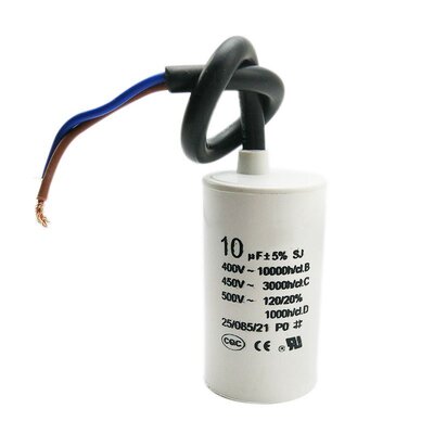 CBB60 洗衣机启动电容 10uF 450V 甩干机脱水机水泵交流电容器