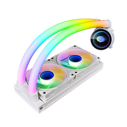 玩嘉境界240/360水冷cpu5VRGB一体英特尔AMD多平台散热器水管发光