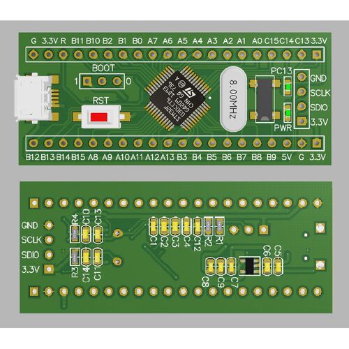 STM32F030CCT6核心板开发板大容量新品STM32F030单晶片系统促销