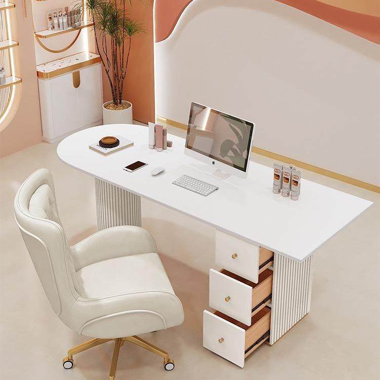 容院医美咨询师接待洽谈桌椅轻奢岩板办公桌面诊室皮肤检测桌子